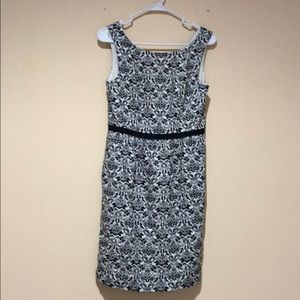 Black/white floral dress